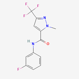 N-(3-fluorophenyl)-1-methyl-3-(trifluoromethyl)-1H-pyrazole-5-carboxamide