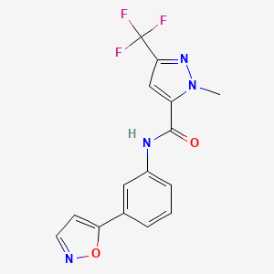 N-(3-isoxazol-5-ylphenyl)-1-methyl-3-(trifluoromethyl)-1H-pyrazole-5-carboxamide