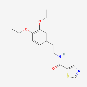 molecular formula C16H20N2O3S B4320944 N-[2-(3,4-diethoxyphenyl)ethyl]-1,3-thiazole-5-carboxamide 