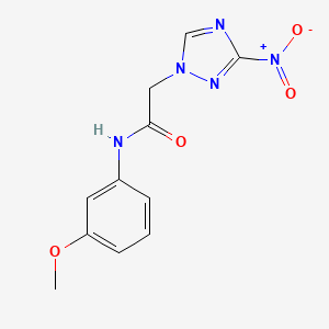 molecular formula C11H11N5O4 B4320957 N-(3-methoxyphenyl)-2-(3-nitro-1H-1,2,4-triazol-1-yl)acetamide 