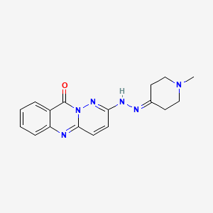 molecular formula C17H18N6O B4320970 2-[2-(1-methylpiperidin-4-ylidene)hydrazino]-10H-pyridazino[6,1-b]quinazolin-10-one 