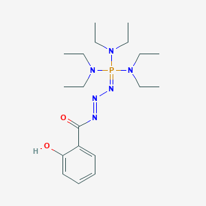 molecular formula C19H35N6O2P B4320972 2-({3-[tris(diethylamino)phosphoranylidene]triaz-1-en-1-yl}carbonyl)phenol 