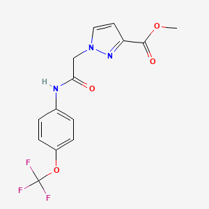 METHYL 1-({[4-(TRIFLUOROMETHOXY)PHENYL]CARBAMOYL}METHYL)-1H-PYRAZOLE-3-CARBOXYLATE