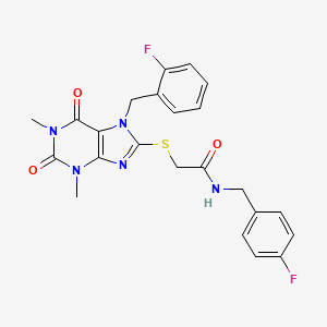 N-(4-fluorobenzyl)-2-{[7-(2-fluorobenzyl)-1,3-dimethyl-2,6-dioxo-2,3,6,7-tetrahydro-1H-purin-8-yl]thio}acetamide