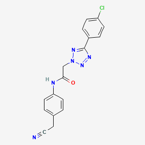 2-[5-(4-chlorophenyl)-2H-tetrazol-2-yl]-N-[4-(cyanomethyl)phenyl]acetamide