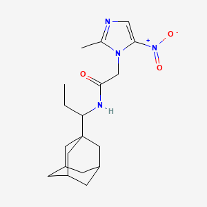 N-[1-(ADAMANTAN-1-YL)PROPYL]-2-(2-METHYL-5-NITRO-1H-IMIDAZOL-1-YL)ACETAMIDE