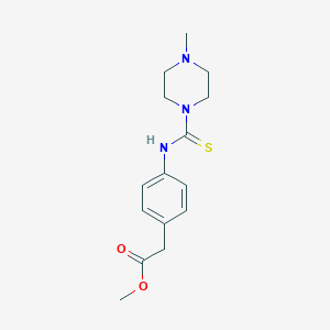 molecular formula C15H21N3O2S B432108 Methyl (4-{[(4-methylpiperazin-1-yl)carbonothioyl]amino}phenyl)acetate CAS No. 516457-74-2