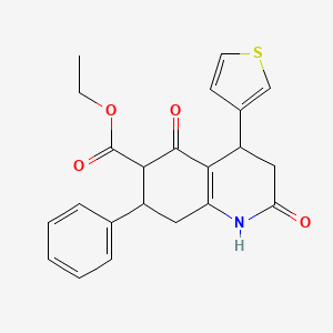 ethyl 2,5-dioxo-7-phenyl-4-(3-thienyl)-1,2,3,4,5,6,7,8-octahydroquinoline-6-carboxylate