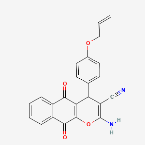 4-[4-(allyloxy)phenyl]-2-amino-5,10-dioxo-5,10-dihydro-4H-benzo[g]chromene-3-carbonitrile