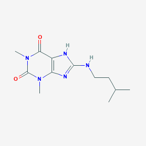 molecular formula C12H19N5O2 B432118 1,3-dimethyl-8-[(3-methylbutyl)amino]-3,7-dihydro-1H-purine-2,6-dione CAS No. 516455-47-3