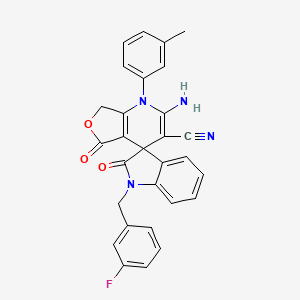 2-amino-1'-(3-fluorobenzyl)-1-(3-methylphenyl)-2',5-dioxo-1',2',5,7-tetrahydro-1H-spiro[furo[3,4-b]pyridine-4,3'-indole]-3-carbonitrile