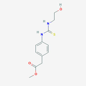 molecular formula C12H16N2O3S B432130 Methyl (4-{[(2-hydroxyethyl)carbamothioyl]amino}phenyl)acetate CAS No. 516456-91-0