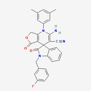 2-amino-1-(3,5-dimethylphenyl)-1'-(3-fluorobenzyl)-2',5-dioxo-1',2',5,7-tetrahydro-1H-spiro[furo[3,4-b]pyridine-4,3'-indole]-3-carbonitrile