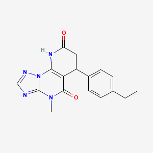 molecular formula C17H17N5O2 B4321307 6-(4-ethylphenyl)-4-methyl-6,9-dihydropyrido[3,2-e][1,2,4]triazolo[1,5-a]pyrimidine-5,8(4H,7H)-dione 