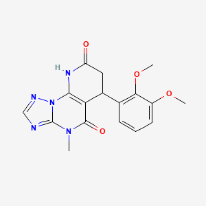 molecular formula C17H17N5O4 B4321312 6-(2,3-dimethoxyphenyl)-4-methyl-6,9-dihydropyrido[3,2-e][1,2,4]triazolo[1,5-a]pyrimidine-5,8(4H,7H)-dione 