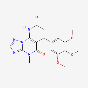 4-methyl-6-(3,4,5-trimethoxyphenyl)-6,9-dihydropyrido[3,2-e][1,2,4]triazolo[1,5-a]pyrimidine-5,8(4H,7H)-dione