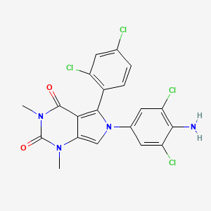 6-(4-amino-3,5-dichlorophenyl)-5-(2,4-dichlorophenyl)-1,3-dimethyl-1H-pyrrolo[3,4-d]pyrimidine-2,4(3H,6H)-dione