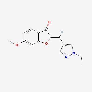 2-[(Z)-1-(1-ETHYL-1H-PYRAZOL-4-YL)METHYLIDENE]-6-METHOXY-1-BENZOFURAN-3-ONE