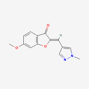 6-METHOXY-2-[(Z)-1-(1-METHYL-1H-PYRAZOL-4-YL)METHYLIDENE]-1-BENZOFURAN-3-ONE