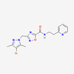 3-[(4-bromo-3,5-dimethyl-1H-pyrazol-1-yl)methyl]-N-(2-pyridin-2-ylethyl)-1,2,4-oxadiazole-5-carboxamide