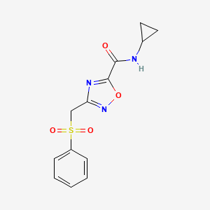 N-cyclopropyl-3-[(phenylsulfonyl)methyl]-1,2,4-oxadiazole-5-carboxamide