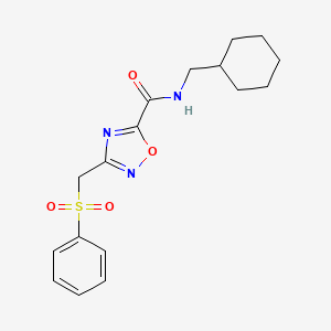 N-(cyclohexylmethyl)-3-[(phenylsulfonyl)methyl]-1,2,4-oxadiazole-5-carboxamide