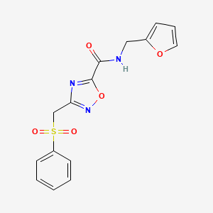 N-(2-furylmethyl)-3-[(phenylsulfonyl)methyl]-1,2,4-oxadiazole-5-carboxamide