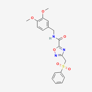 3-[(BENZENESULFONYL)METHYL]-N-[(3,4-DIMETHOXYPHENYL)METHYL]-1,2,4-OXADIAZOLE-5-CARBOXAMIDE