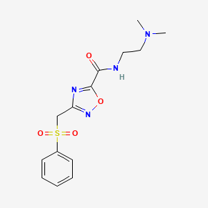 N-[2-(dimethylamino)ethyl]-3-[(phenylsulfonyl)methyl]-1,2,4-oxadiazole-5-carboxamide