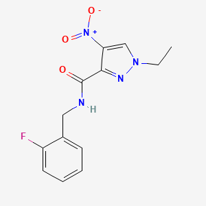 1-ETHYL-N-[(2-FLUOROPHENYL)METHYL]-4-NITRO-1H-PYRAZOLE-3-CARBOXAMIDE