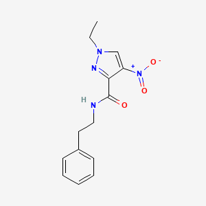 1-ethyl-4-nitro-N-(2-phenylethyl)-1H-pyrazole-3-carboxamide