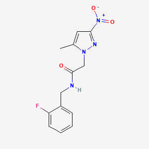 N-(2-fluorobenzyl)-2-(5-methyl-3-nitro-1H-pyrazol-1-yl)acetamide