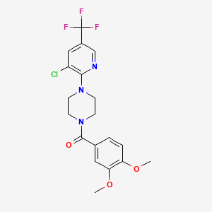 1-[3-chloro-5-(trifluoromethyl)pyridin-2-yl]-4-(3,4-dimethoxybenzoyl)piperazine