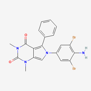 molecular formula C20H16Br2N4O2 B4321575 6-(4-amino-3,5-dibromophenyl)-1,3-dimethyl-5-phenyl-1H-pyrrolo[3,4-d]pyrimidine-2,4(3H,6H)-dione 