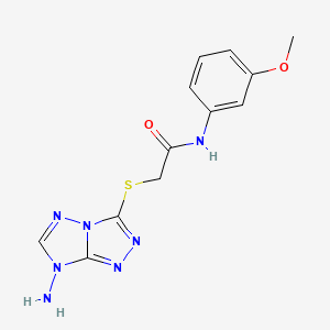 2-[(7-amino-7H-[1,2,4]triazolo[4,3-b][1,2,4]triazol-3-yl)thio]-N-(3-methoxyphenyl)acetamide