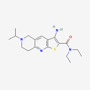 3-amino-N,N-diethyl-6-isopropyl-5,6,7,8-tetrahydrothieno[2,3-b]-1,6-naphthyridine-2-carboxamide