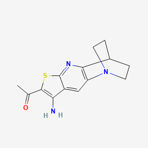 1-(8-amino-3,4-dihydro-2H-1,4-ethanothieno[2,3-b][1,5]naphthyridin-7-yl)ethanone