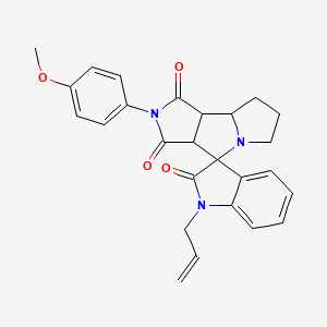 molecular formula C26H25N3O4 B4321710 1-allyl-2'-(4-methoxyphenyl)-3a',6',7',8',8a',8b'-hexahydro-1'H-spiro[indole-3,4'-pyrrolo[3,4-a]pyrrolizine]-1',2,3'(1H,2'H)-trione 