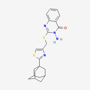 2-({[2-(1-ADAMANTYL)-1,3-THIAZOL-4-YL]METHYL}SULFANYL)-3-AMINO-4(3H)-QUINAZOLINONE