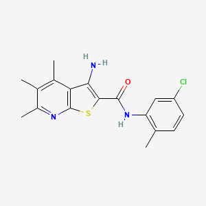 3-amino-N-(5-chloro-2-methylphenyl)-4,5,6-trimethylthieno[2,3-b]pyridine-2-carboxamide