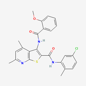 N-(5-chloro-2-methylphenyl)-3-[(2-methoxybenzoyl)amino]-4,6-dimethylthieno[2,3-b]pyridine-2-carboxamide