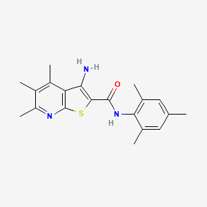 3-amino-N-mesityl-4,5,6-trimethylthieno[2,3-b]pyridine-2-carboxamide