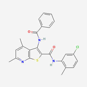 molecular formula C24H20ClN3O2S B4321801 3-benzamido-N-(5-chloro-2-methylphenyl)-4,6-dimethylthieno[2,3-b]pyridine-2-carboxamide 