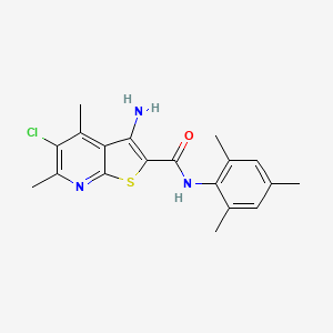 3-amino-5-chloro-4,6-dimethyl-N-(2,4,6-trimethylphenyl)thieno[2,3-b]pyridine-2-carboxamide