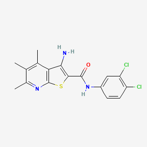 3-amino-N-(3,4-dichlorophenyl)-4,5,6-trimethylthieno[2,3-b]pyridine-2-carboxamide