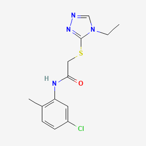 N-(5-chloro-2-methylphenyl)-2-[(4-ethyl-4H-1,2,4-triazol-3-yl)sulfanyl]acetamide