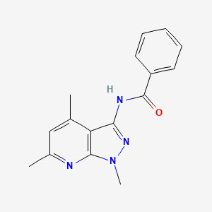 molecular formula C16H16N4O B4321850 N-(1,4,6-trimethyl-1H-pyrazolo[3,4-b]pyridin-3-yl)benzamide 