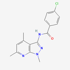 4-chloro-N-(1,4,6-trimethyl-1H-pyrazolo[3,4-b]pyridin-3-yl)benzamide