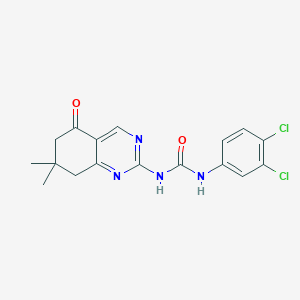 molecular formula C17H16Cl2N4O2 B432188 1-(3,4-Dichlorophenyl)-3-(7,7-dimethyl-5-oxo-5,6,7,8-tetrahydroquinazolin-2-yl)urea CAS No. 517869-57-7