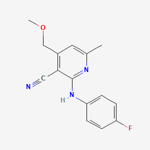 2-(4-fluoroanilino)-4-(methoxymethyl)-6-methyl-3-pyridyl cyanide